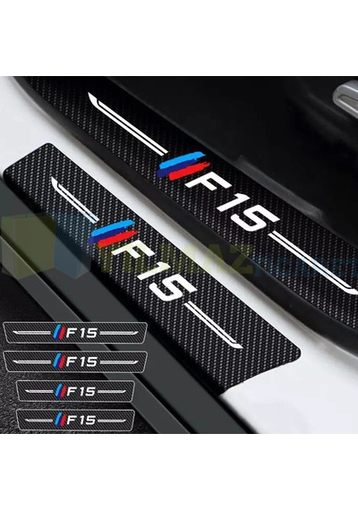 Bmw M Logo F15 Arma Karbon Kapı Eşiği Oto Sticker 4 Parça