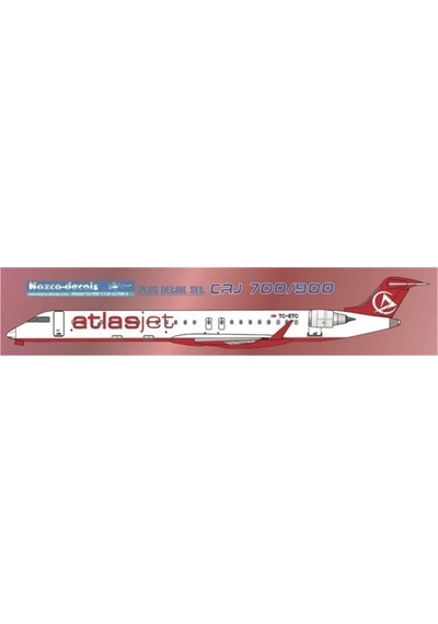 Nazca Decals Crj9003 1/144 Ölçek, Atlasjet Crj-900