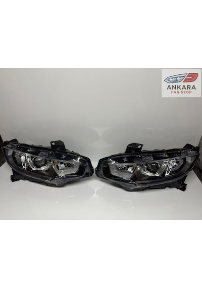 Honda Civic Fc5 2016 - 2021 Ön Far Lambası Sağ - Sol Takım Ledsiz Tip Toplam 2 Far