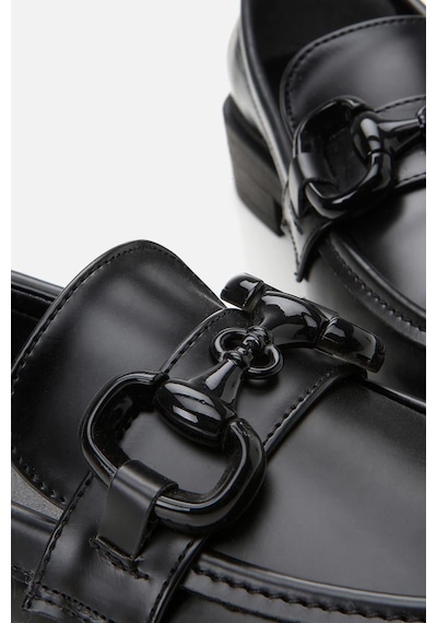 Yaya By Hotiç Kadın Siyah Tokalı Klasik Loafer Siyah