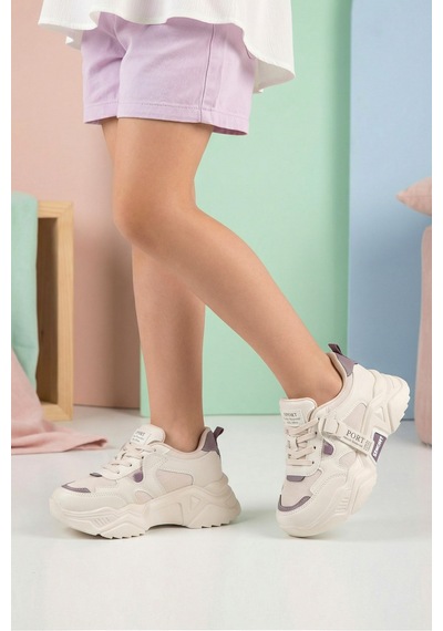 Dark Seer Kids Ds K 2051 Sneaker 2025 Kız Çocuk Bej-mor