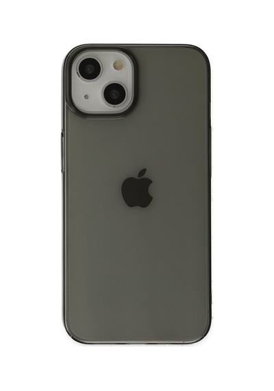Apple Uyumlu iPhone 14 Plus Uyumlu Kılıf Pc Sert Şeffaf Kapak - Siyah