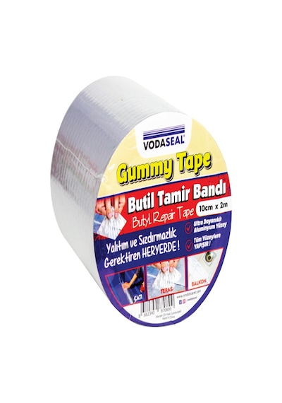 Gummy Tape Çatı Izolasyon Ve Butil Tamir Bandı Su Geçirmez Çamur Bant Çatlak Boru Bandı 10cm X 2mt - 502071976