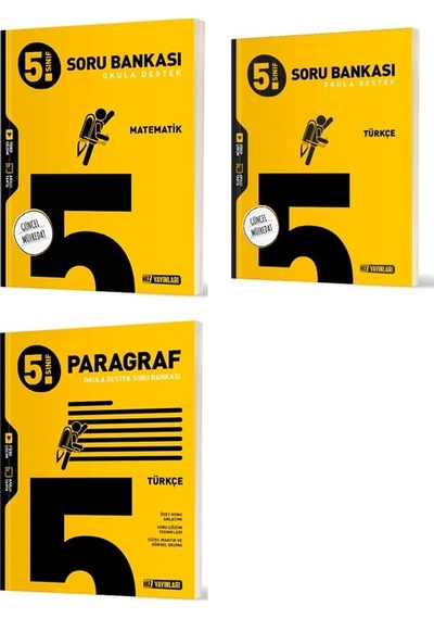 Hız 2025 5. Sınıf Matematik + Türkçe + Paragraf Soru Seti 3 Kitap