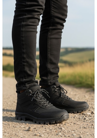 Khayt Paton Su Ve Soğuk Dayanıklı Erkek Kadın Outdoor Bot Ayakkabı Black