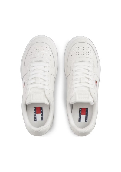 Tommy Hilfiger Kadın Marka Logolu Günlük Kullanıma Uygun Ekru Sneaker En0en03131 Ybl