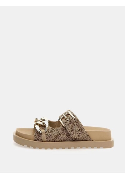 Guess Fatema2 Terlik Fl6ft2fal03 Bej/kahverengi Bej - Kahverengi