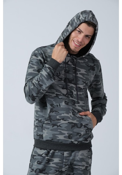 Alexander Gardi Alexandergardı Kamuflaj Desenli Kapüşonlu Sweatshirt E21-72101-ust 001