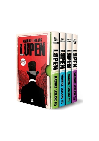 Arsen Lüpen Kutulu Siyah Set - 4 Kitap Takım - Maurice Leblanc - Dokuz Yayınları