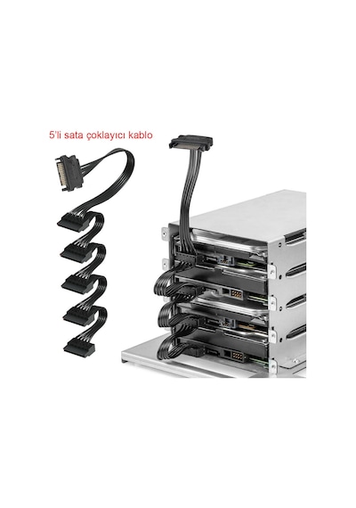 Sata Power Çoğaltıcı 5 Li Sata Power Çoklayıcı