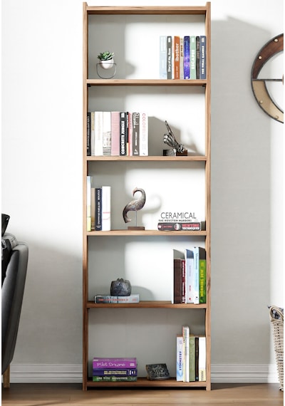 Kts2 Modern Kitaplık / 5 Raflı - 60x180 Cm - Çam