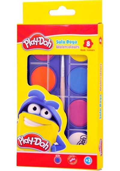Playdoh Sulu Boya 8 Renk - Fırça