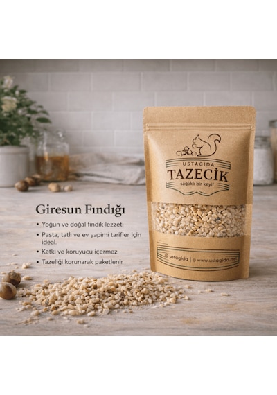 Ustagıda Tazecik Kıyılmış Pirinç Fındık 500 Gram 500 G