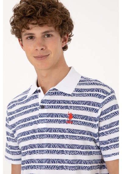 U.S. Polo Assn. Erkek Regular Fit Polo Yaka Açık Lacivert Tişört 50299671-VR059