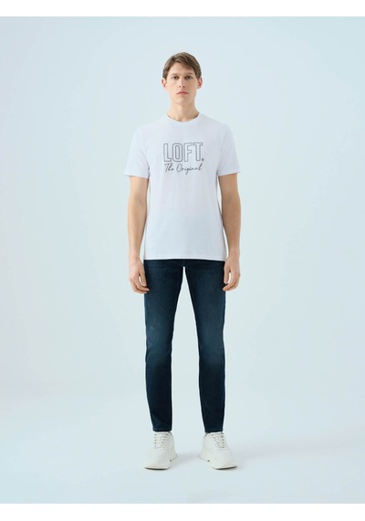 Loft Regular Fit Beyaz Erkek T-shirt Lf2038646 Beyaz