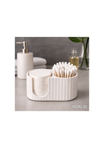 Pamuk Ve Kulak Çubuğu Organizeri, Banyo Düzenleyici Pamukluk Beyaz - 855339399 Beyaz