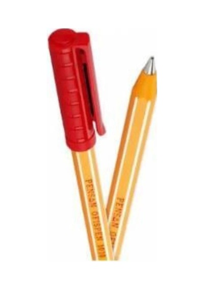 1010 Tükenmez Kalem 1mm Kırmızı 60'lı 1 Mm Beyaz