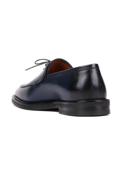 Shoetyle - Lacivert Deri Bağcıklı Erkek Klasik Ayakkabı 250-7511-1011-deri Lacivert