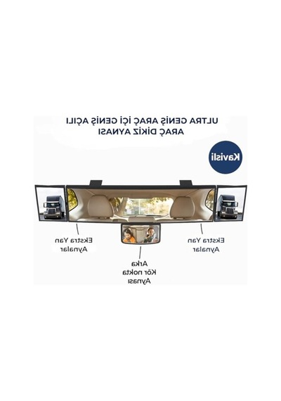 Ayarlanabilir Dışbükey Araç Dikiz Aynası, Kör Nokta Kontrolü Açık Gri
