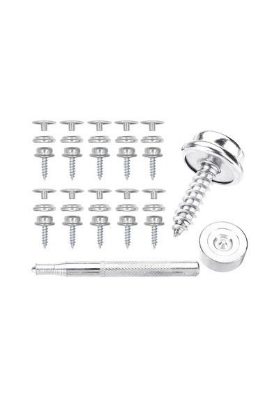 Paslanmaz Çelik Tuval Snap Kit - 62 Pcs Tekne Kapağı Çantalar İçin Pres Saplamaları