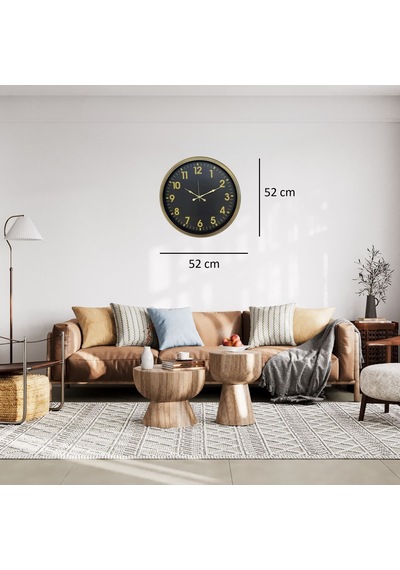 Eskitme Klasik 52 X 52 Cm Duvar Saati Renkli