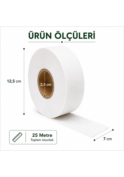 25 Metre Ağda Bezi Rulo Profesyonel Epilasyon Bezi Dayanıklı Nonwoven Ağda Kağıdı Sir Ağda Bezi Rulosu Ev Tipi Ve Salon Kullanımı İçin Asorti Renk