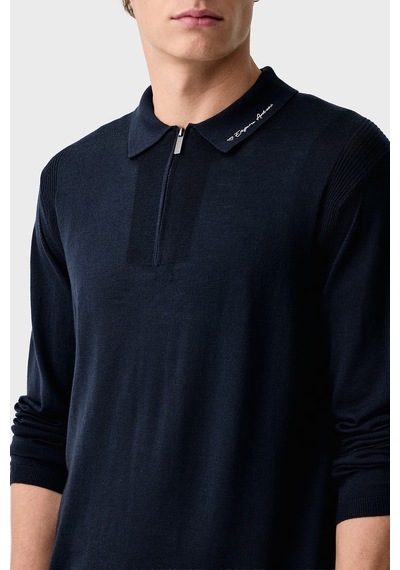 Emporio Armani Yünlü Fermuarlı Polo Yaka Kazak Erkek Polo Yaka Kazak Em006293 Af29815 Ub097 Lacivert Emporio Armani Yünlü Fermuarlı Polo Yaka Kazak Erkek Polo Yaka Kazak Em006293 Af29815 Ub097 Lacivert