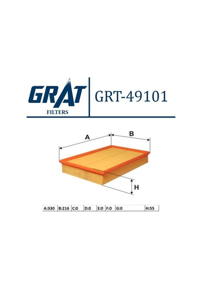 GRAT 49101 HAVA FİLTRESİ S60 S80 XC70 2.0T 2.4D 2.4T 2.5T