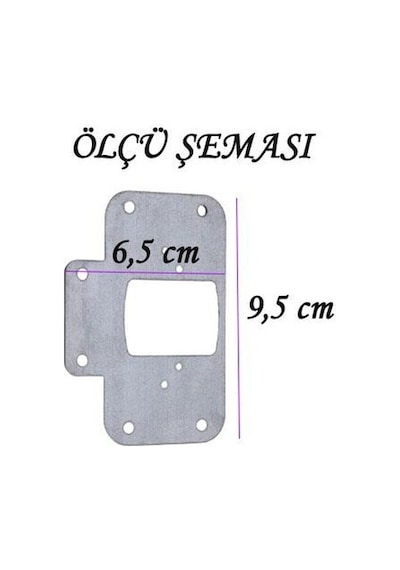 Dolap Kapak Taş Menteşe Tamir Sacı Pratik Onarım Kiti Krom Metal Yuva Tablası 6.5 X 9 Cm 6 Adet