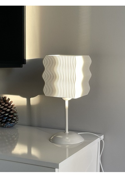 Designobee Ritim Plus - Modern Abajur Masa Lambası - Metal Ayaklı Lamba - Ambiyans Lambası, Dekoratif Aydınlatma Beyaz
