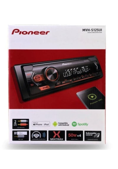Pioneer MVH-S125UI Çift Amfi Rca Kumandalı USB Aux Teyp