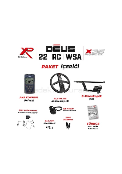 DEUS - 22,5cm X35 Başlık, Ana Kontrol Ünitesi (RC), WSAUDIO Kulaklık - FULL PAKET