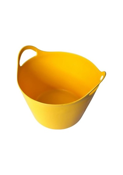 Sarı Esnek Plastik Kova 20 Litre, Temizlik Kovası, Esneyebilen Oyuncak Ve Çamaşır Sepeti Çok Renkli