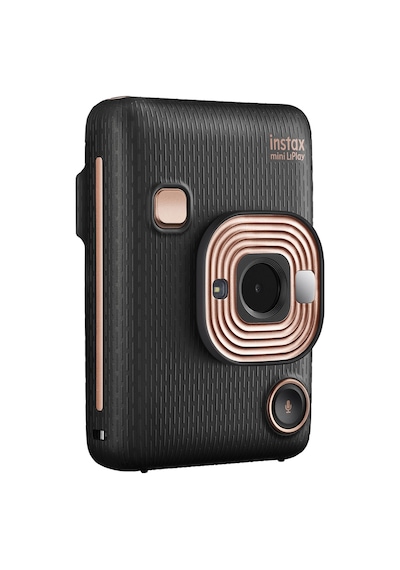 FujifilmInstax Mini Liplay Hybrid Elegant Black Fotoğraf Makinesi + 10'lu Film + Albüm + Deri Çanta 2 Siyah