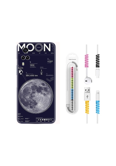 Vivo Y53S Kılıf Kablo Koruyuculu Moon Info 1424