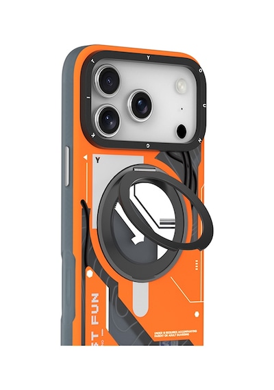 Apple Uyumlu iPhone 17 Pro Max Kılıf M-safe Şarj Özellikli Youngkit Starship Serisi Kapak Turuncu Turuncu
