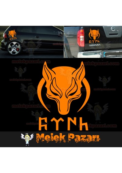 Börü Ve Göktürkçe Türk Oto Sticker, Araba Sticker