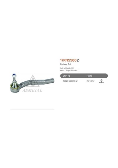 Asmetal 17rn5560 Rotbaşı Sol Clio Iv Captur 2012 485200368r