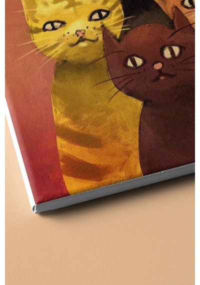 Webstyle Sayılarla Boyama Seti Kasnaklı Poz Veren Kediler 60 X 75 Cm