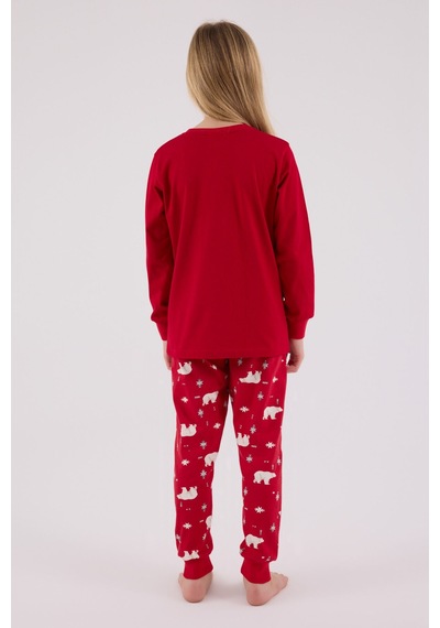 Rolypoly Kız Çocuk Kırmızı Pijama Takımı Rp3717-c-v1 Kırmızı