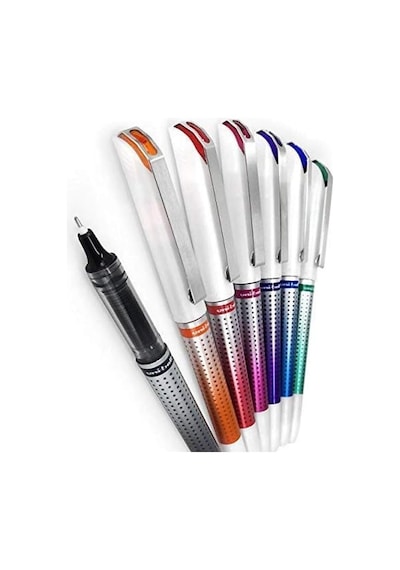 Mavi Siyah Kırmızı Pilot Kalem 5 Adet Uniball Eye Needle 0.7 Mm İğne Uçlu Pilot Kalem Ub-187s İ Tek Renk