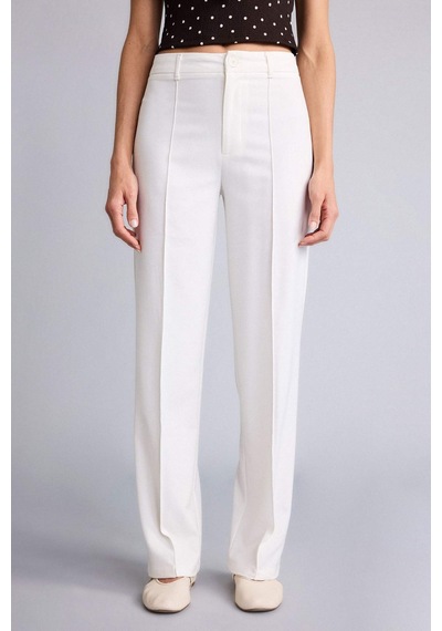 Defacto Wıde Leg Normal Bel Düz Paça Pantolon H1921ax26smwt84 Beyaz-wt84