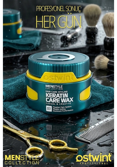 Ostwint Menstyle Collection 03 Saç Şekillendirici Keratin Care Wax 150 ML