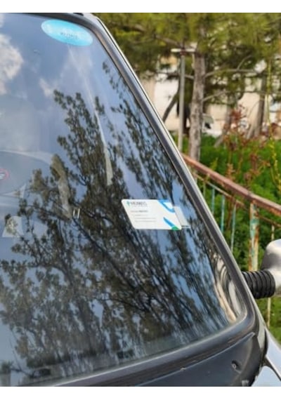 2 Adet Araç Ön Camı Kartvizit Ve Etiket Tutucu, Şeffaf Yapışkanlı Plastik Kartlık