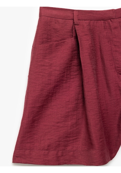 Koton Koton X Melis Ağazat - Modal Kumaş Pile Detaylı Cepli Mini Şort Bordo 5sak40337uw Bordo Koton Koton X Melis Ağazat - Modal Kumaş Pile Detaylı Cepli Mini Şort Bordo 5sak40337uw Bordo