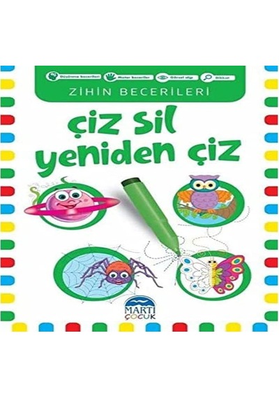 Çiz Sil Yeniden Çiz Yeşil Kitap : Zihin Becerileri