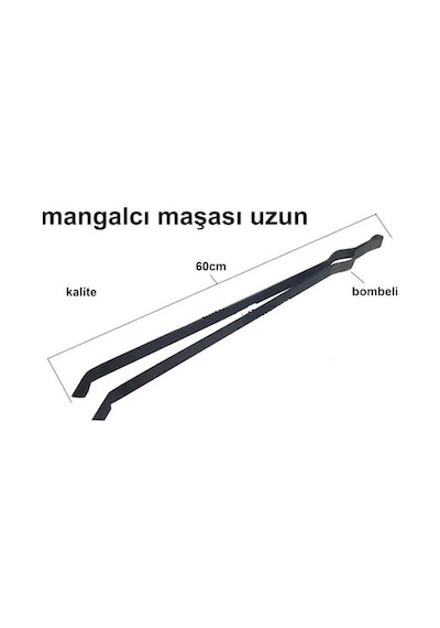 60 CM Bombeli Şömine Maşası Odun Kömür Mangal Maşası