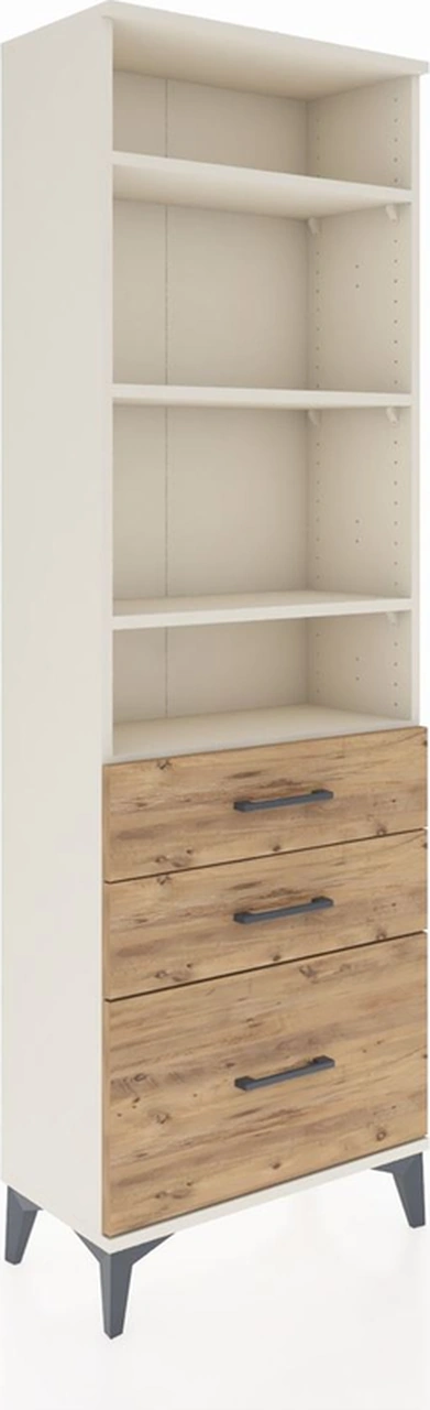 Arges Dolap 4 Raflı 3 Çekmeceli 60x30x182 Aytaşı-çam Aytaşı