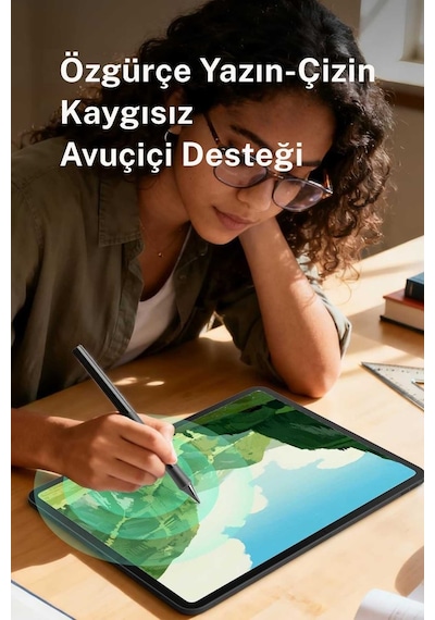 Metapen Apple Uyumlu iPad Air 11 İle Uyumlu Profesyonel Avuç İçi Red Ve Eğim Duyarlı Bluetoothlu Tablet Kalemi Siyah