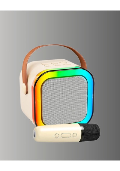 Hubrendy Tekno Bluetooth Karaoke Mikrofon Ve Hoparlör Seti Taşınabilir